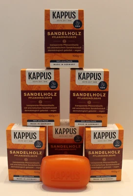 Kappus Sandelholz Seife Pflanzenölseife 6 x 100 g = 600 g, 100 % ohne Plastik - Bild 1 von 4