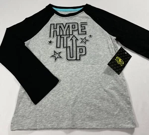 ATHLETIC WORKS “HYPE IT UP” 3 D RAISED GRAPHIC TEE SIZE XS (4-5) - Picture 1 of 2