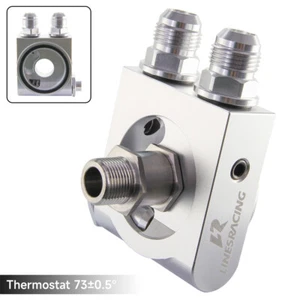 Oil Cooler Filter Adapter Thermostat 73±0.5° M20*1.5 & 3/4-16 UNF 1/8 NPT AN10 - Picture 1 of 11