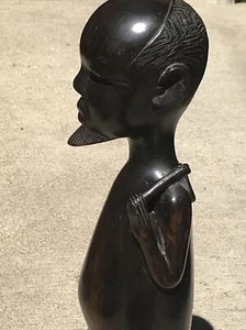 Africa - Carved - Ebony - Black Wood - Sculpture - Tribal Art - 22.5” x 4.5” - Picture 1 of 10