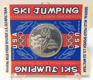 1998 U.S. Olympic Team SKI JUMPING Commemorative Medallion - General Mills NEW! - Picture 1 of 6