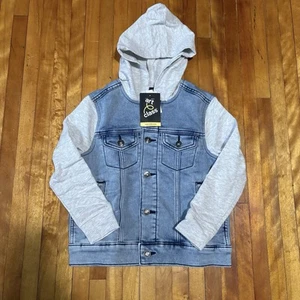 ART CLASS Boys XS 4/5 Denim Jacket W/Hood - Picture 1 of 4
