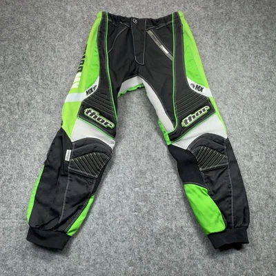 Thor MX Phase Youth Pants Size 22 Black/Green Motocross ATV Dirt Bike Style 1210 - Image 1 of 4