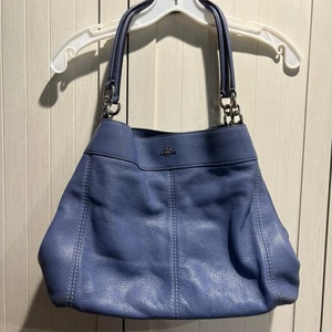 Coach Tasche Leder blau einfarbig A1957 F28997 - Bild 1 von 15