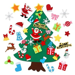  Filz Weihnachtsbaum für Kinder Zum Selbermachen Weihnachtsdekoration 2,6 Fuß Weihnachten 2,6 * 1,8 Fuß - Bild 1 von 6