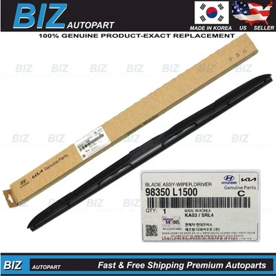 Genuine Wiper Blade Driver LH for 23-25 Palisade Sonata 14-18 Forte 98350-L1500 Foto 1 de 4