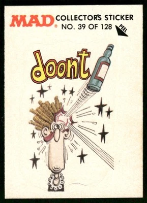 1983 MAD Magazine Collectors Sticker Fleer Alfred E Neuman VTG #39 - Image 1 of 2