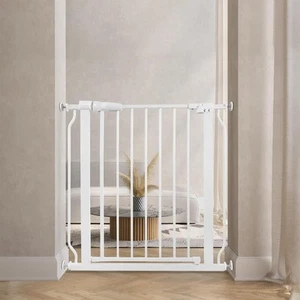 BalanceFrom Walk-Thru Safety Gate for Baby and Pets, White (Open Box) - Picture 1 of 12