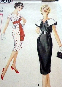 *LOVELY VTG 1950s DRESS Sewing Pattern 12/32 - Picture 1 of 2