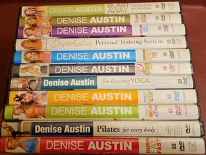 Denise Austin (11 DVD Lot) Yoga, Burn Fat, Dance Mix, Pilates FREE SHIPPING! - Imagen 1 de 2