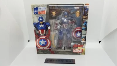 Increíble figura de acción Yamaguchi Capitán América Revoltech - Juguete Marvel Kaiyodo Foto 1 de 4