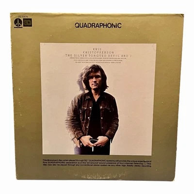 Kris Kristofferson - The Silver Tongue Devil and I Quadraphonic Vinyl Record LP - Image 1 of 4