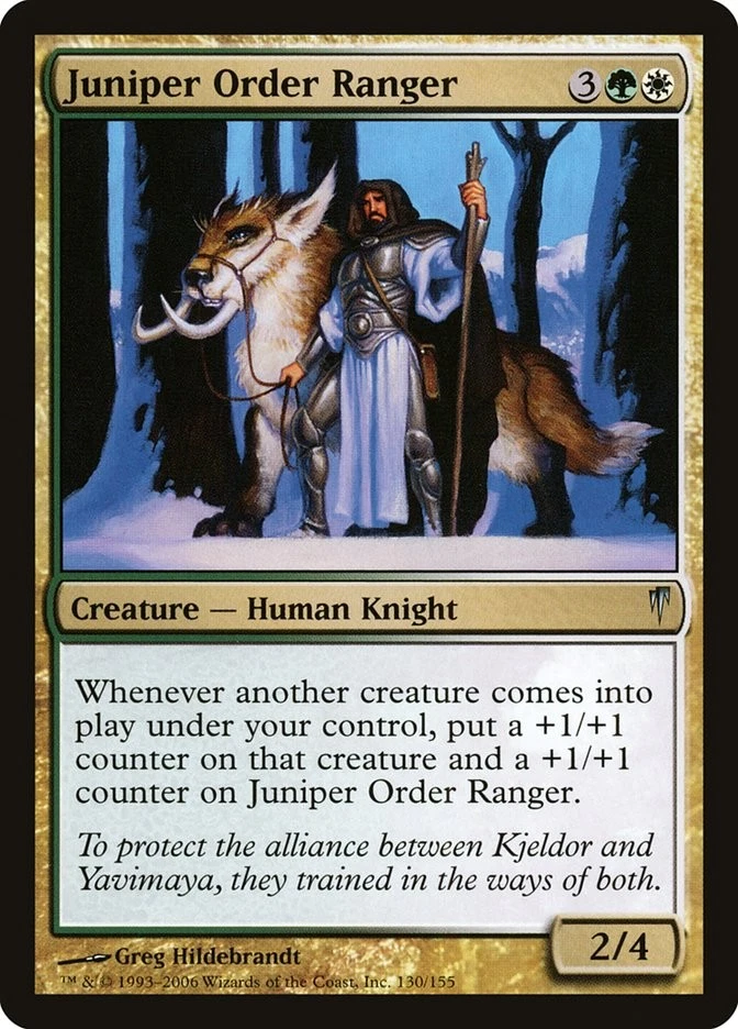 MTG Magic the Gathering Juniper Order Ranger (130/155) Coldsnap LP - Image 1 of 1