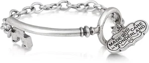 Disney Couture Kingdom White Gold-Plated Alice in Wonderland Curved Key Bracelet - Picture 1 of 2