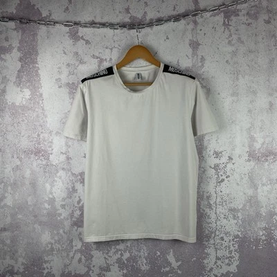 Camiseta Moschino De Colección Para Hombre Lujo Y2K Logo Grande Camiseta Blanca Talla M Foto 1 de 4