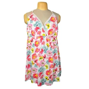Sleep by Cacique Women 22/24 Floral Nightgown Racerback Lounge Romantic Feminine - Picture 1 of 11