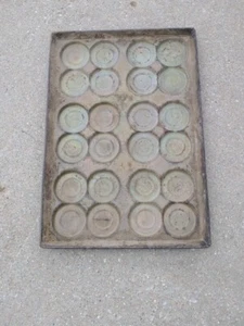 Vintage kommerzielle industrielle Bäckerei Donut Pfanne. - Bild 1 von 4