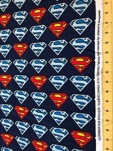 Superman DC Comics Camelot Flannel fabric Sold By The Yard #1426 - Picture 1 of 1