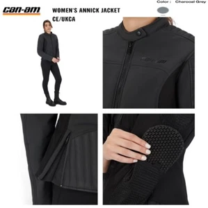 Can-Am Women's Annick Armored Breathable Jacket, Charcoal Grey-440966 - Picture 1 of 7