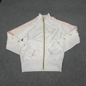 Adidas Jacket Mens 10 White Respect Me Missy Elliot Long Sleeve Full Zip Size 10 - Picture 1 of 11