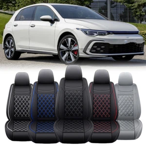 For VW Golf MK7 MK6 MK5 Car Seat Covers PU Leather Full Set Front Rear 2/5-Seats - Picture 1 of 26