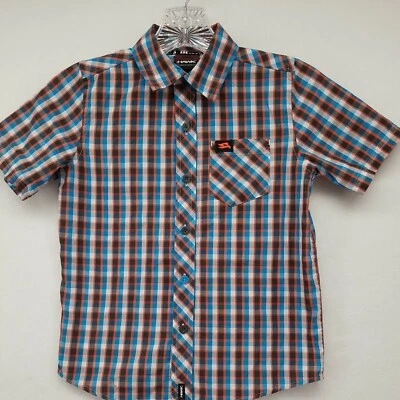 HAWK МОЛОДЕЖНАЯ РУБАШКА ДЛЯ МАЛЬЧИКОВ МОЛОДЕЖЬ СРЕДНИЙ КОРОТКИЙ РУКАВ НА ПУГОВИЦАХ - Изображение 1 из 4