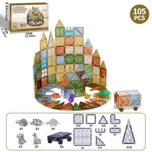 105 Pcs Magnetic Blocks Set 3D Color Diamond Series Building Educational Toys - Picture 1 of 6