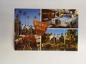 1980er POSTKARTE SOUVENIR BEVERLY HILLS CALIFORNIA GLÄNZEND UNBESPIELT - Bild 1 von 2