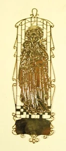 Brass Gold Plated Etched Virgin Mary Jesus Christmas Tree Ornaments GIFTS - Picture 1 of 5