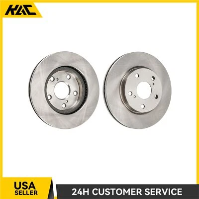 Pair Front Disc Brake Rotors For Toyota Prius V 2012-2017 RAV4 2006 2007-2018 - Image 1 of 4