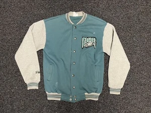 Nfl Football Philadelphia Eagles Snap Button Jacket Medium USA Majestic - Picture 1 of 2