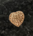 St.John golden heart shaped button