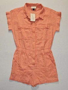 Neu mit Etikett Universal Thread koralle Leinenmischung Strampler Größe 2 - Bild 1 von 13