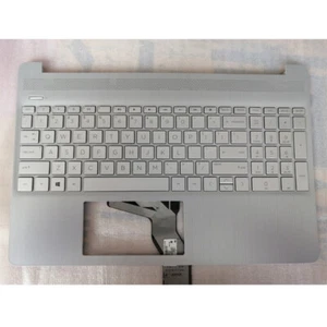 FOR HP 15S-ER 15S-FR TPN-Q222 C Case Shell with keyboard Silver L63578-001 - Picture 1 of 3