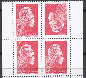 Marianne l'Engagée 2021 - Bloc de 4 timbres dont tête-bêche issu du carnet
