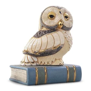 Civetta su Libro Scultura Ceramica De Rosa Rinconada - Foto 1 di 7