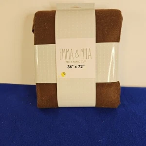 Eugene Textiles Inc Emma & Mila Brown Felt Fabric Cut 100% Polyester 36" x 72" - Picture 1 of 6