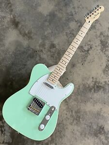CUSTOM WIRED DOUBLE BOUND SURF GREEN TELECASTER TELE 1 PIECE MAPLE FENDER SPECS
