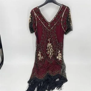BABEYOND 1920s Kleid Damen Flapper Kleid mit Kurzem Ärmel Gatsby Motto Party Dam - Bild 1 von 2