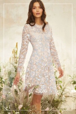 Vestido mini de lentejuelas Needle & Thread MARY ROSE UK10 US6 NUEVO CON ETIQUETAS boda fiesta de graduación Foto 1 de 4