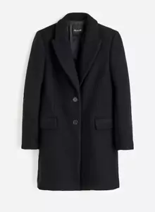 Madewell Womens $298 Blazer Coat in Insuluxe Fabric Black Size 14 NT120 - Picture 1 of 11