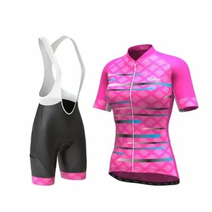 Damen Pro Series Pink Radfahren Kurzarm Trikot, Trägerhose oder Kit Paket - Bild 1 von 15