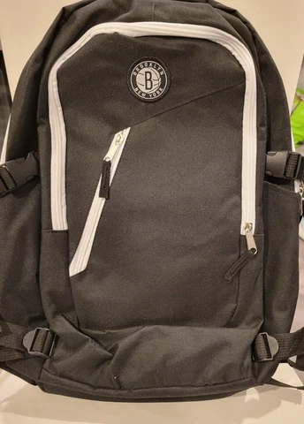 NBA Brooklyn New York NETS Black w white trim Backpack/school Bag, Nwot Cover