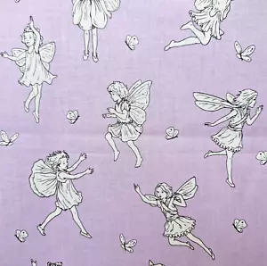 Flower Fairies Petite Fairy Toile DC4223 C. Barker 2009 Miller Fabrics 19"Lx44"W - Picture 1 of 13