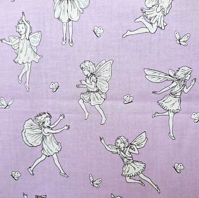 Flower Fairies Petite Fairy Toile DC4223 C. Barker 2009 Miller Fabrics 32"Lx21"W - Image 1 of 4