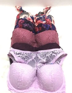 Victoria's Secret PINK High Neck Tropical Lace Padded Push Up Bralette S/P NWT - Picture 1 of 5