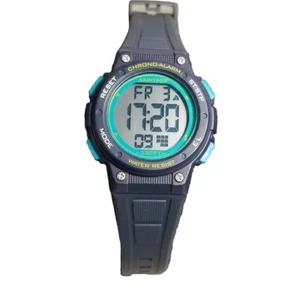 Armitron Pro Sport Digital Watch Water Resistant Chrono-Alarm Blue Vinyl Unisex - Picture 1 of 9