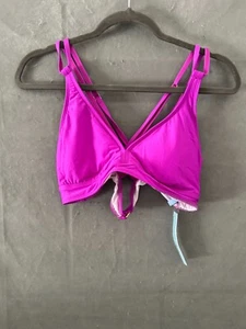 Antonio Melani Bikini Halter Top Swimsuit Pink Large Soft Bra Cups - Picture 1 of 6