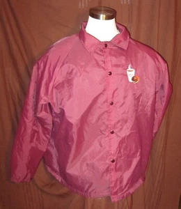 Dunkin Donuts Mens Light-Weight Lined Winter Jacket, Red, Polyester, Size L, EUC - Picture 1 of 9