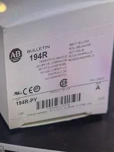 ALLEN BRADLEY 194R- PY DISCONNECT. SWITCH. RED/Yellow Padlocks let Handle. New - Picture 1 of 2
